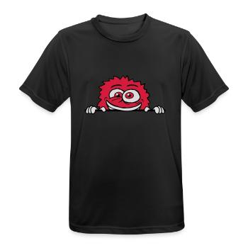 Nervous breakdown monster shield crazy - Men's Breathable T-Shirt - black - Front - AI Model Male 178 light (178cm)