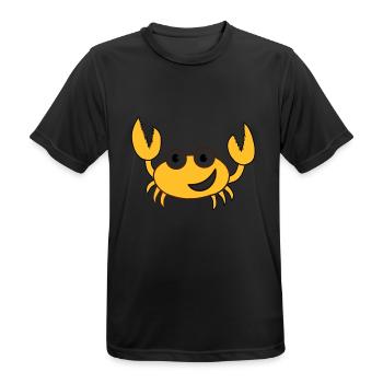 Krebs - Männer T-Shirt atmungsaktiv - Schwarz - Vorne - AI Model Male 178 light (178cm)