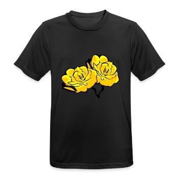 roses - Männer T-Shirt atmungsaktiv - Schwarz - Vorne - AI Model Male 178 light (178cm)