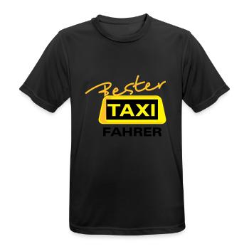 Bester Taxi Fahrer 1 - Männer T-Shirt atmungsaktiv - Schwarz - Vorne - AI Model Male 178 light (178cm)
