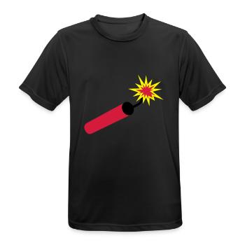 dynamit___f3 - T-shirt respirant Homme - noir - Devant - AI Model Male 178 light (178cm)