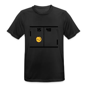 Retro Tennis - T-shirt respirant Homme - noir - Devant - AI Model Male 178 light (178cm)