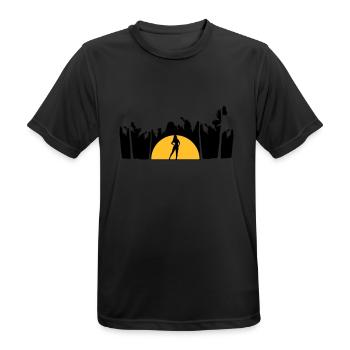 Palm Hot Girl - Men's Breathable T-Shirt - black - Front - AI Model Male 178 light (178cm)