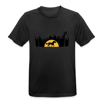 Palm Beach Sun Horse - Men's Breathable T-Shirt - black - Front - AI Model Male 178 light (178cm)