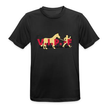 VIP-F - Männer T-Shirt atmungsaktiv - Schwarz - Vorne - AI Model Male 178 light (178cm)