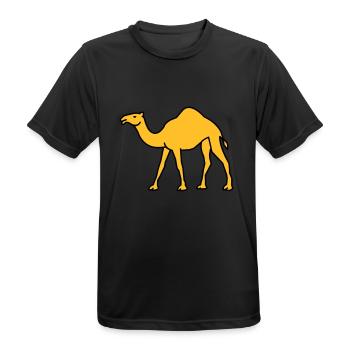 kamel_02 - Männer T-Shirt atmungsaktiv - Schwarz - Vorne - AI Model Male 178 light (178cm)