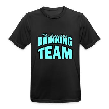 Drinking Team - Men's Breathable T-Shirt - black - Front - AI Model Male 178 light (178cm)