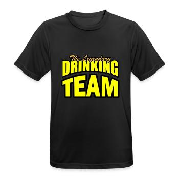 Drinking Team - Men's Breathable T-Shirt - black - Front - AI Model Male 178 light (178cm)