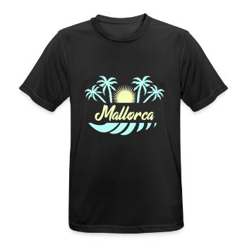 Mallorca 02 - Men's Breathable T-Shirt - black - Front - AI Model Male 178 light (178cm)