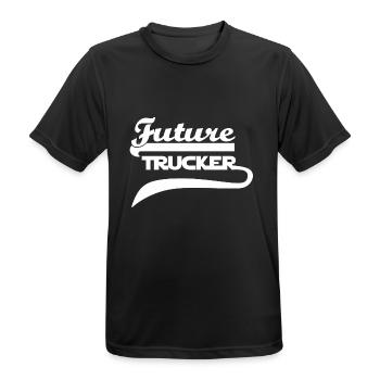Truck Trucker - Men's Breathable T-Shirt - black - Front - AI Model Male 178 light (178cm)