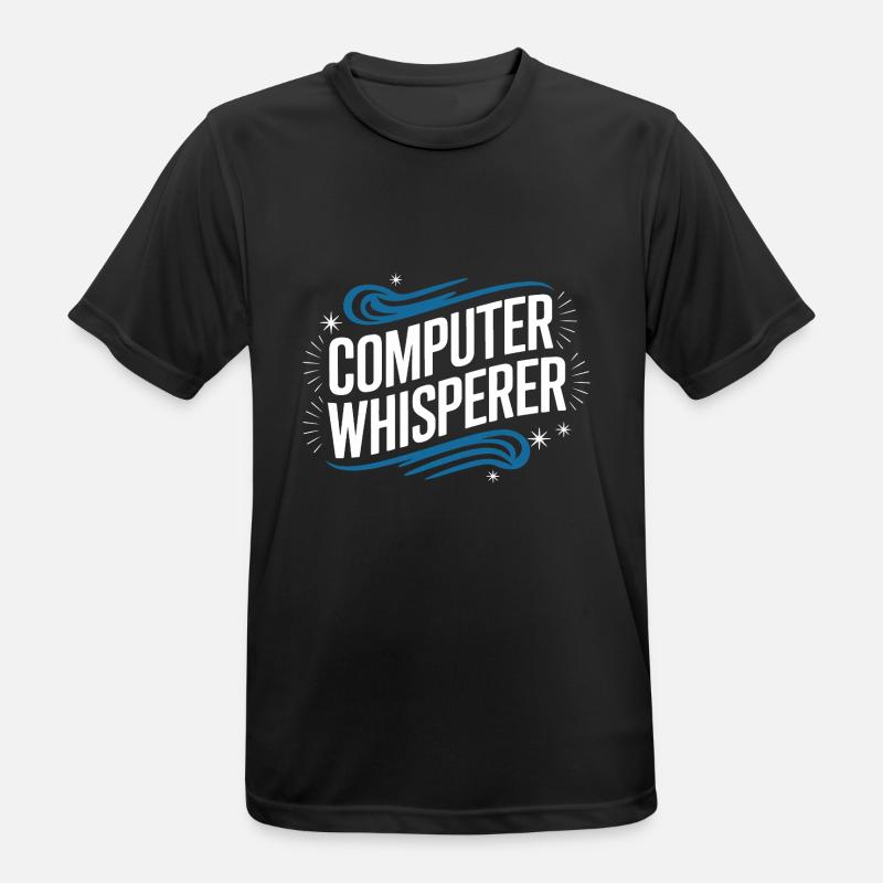 Technischer Support Computerfreak Nerd - Männer T-Shirt atmungsaktiv - Schwarz