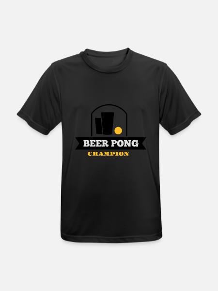 beer pong champion - Männer T-Shirt atmungsaktiv - Schwarz