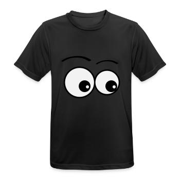 eyes - Men's Breathable T-Shirt - black - Front - AI Model Male 178 light (178cm)