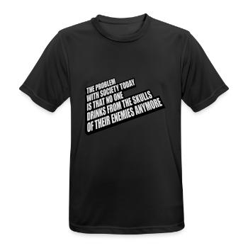 drinks from enemies skulls - Men's Breathable T-Shirt - black - Front - AI Model Male 178 light (178cm)