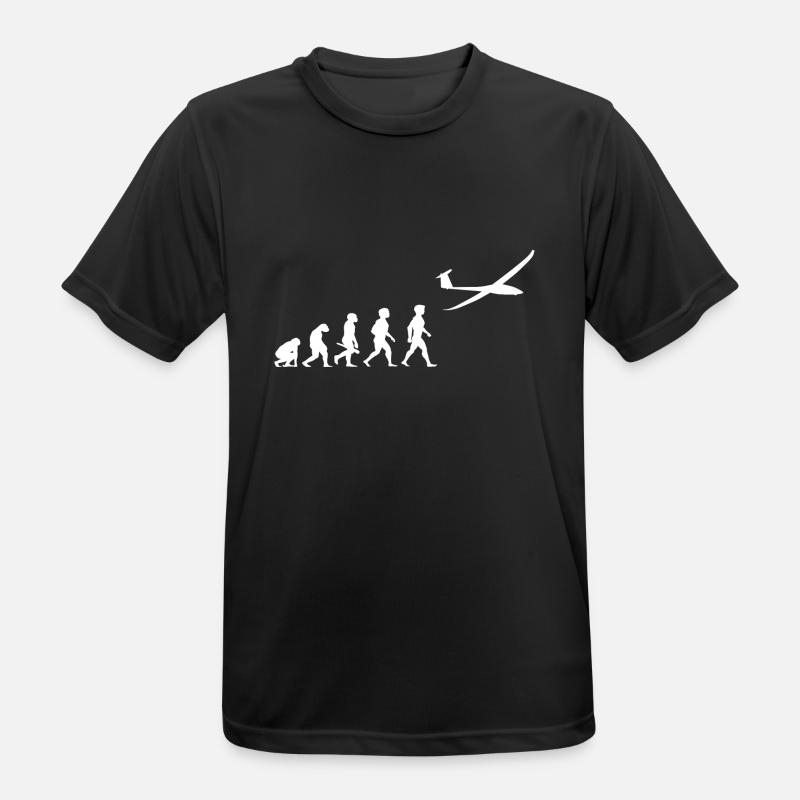 Evolution glider glider plane - Men's Breathable T-Shirt - black