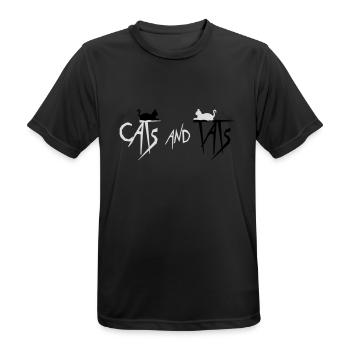 Citation de chats et de tats - T-shirt respirant Homme - noir - Devant - AI Model Male 178 light (178cm)