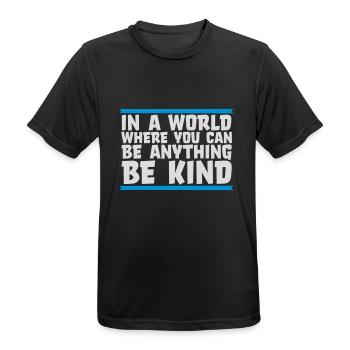 you can be kind - Men's Breathable T-Shirt - black - Front - AI Model Male 178 light (178cm)