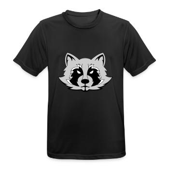 Waschbär - Männer T-Shirt atmungsaktiv - Schwarz - Vorne - AI Model Male 178 light (178cm)