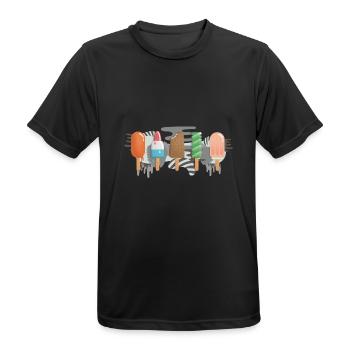 Eis am Stiel - Männer T-Shirt atmungsaktiv - Schwarz - Vorne - AI Model Male 178 light (178cm)