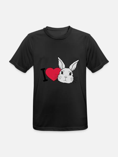 J’adore les lapins Logo - T-shirt respirant Homme - noir