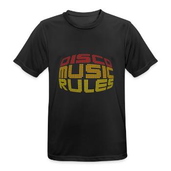 Disco Music Rules - Männer T-Shirt atmungsaktiv - Schwarz - Vorne - AI Model Male 178 light (178cm)