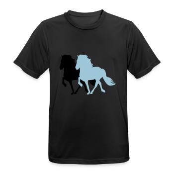 2 Tölter - Männer T-Shirt atmungsaktiv - Schwarz - Vorne - AI Model Male 178 light (178cm)