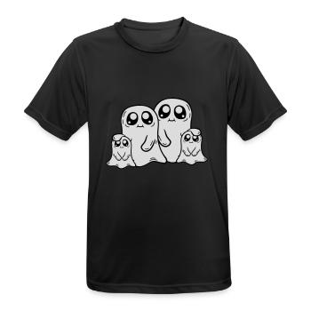 Parents Children Ghosts Family - Men's Breathable T-Shirt - black - Front - AI Model Male 178 light (178cm)