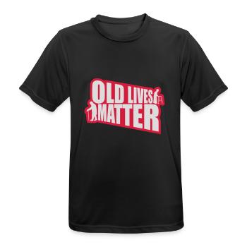 old lives matter quote - Men's Breathable T-Shirt - black - Front - AI Model Male 178 light (178cm)