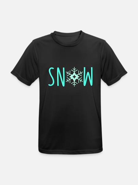 Snowflake Snow - Men's Breathable T-Shirt - black