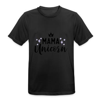 Unicorn - T-shirt respirant Homme - noir - Devant - AI Model Male 178 light (178cm)