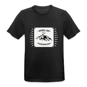 Après-Ski Fieberbrunn - Men's Breathable T-Shirt - black - Front - AI Model Male 178 light (178cm)