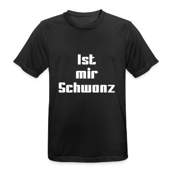 Ist mir Schwanz - Männer T-Shirt atmungsaktiv - Schwarz - Vorne - AI Model Male 178 light (178cm)