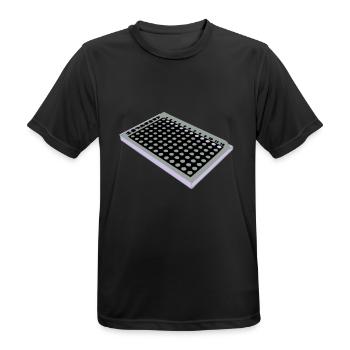 96 Bien Plate / 96 plaque perforée - T-shirt respirant Homme - noir - Devant - AI Model Male 178 light (178cm)