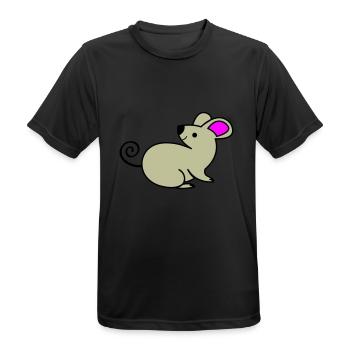 Mouse - Men's Breathable T-Shirt - black - Front - AI Model Male 178 light (178cm)
