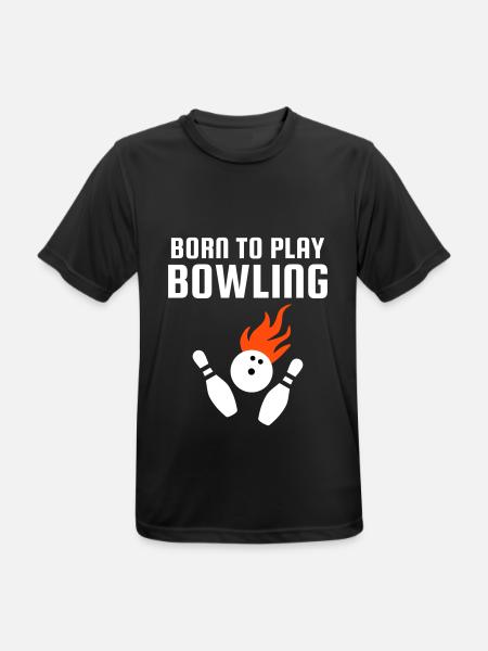 Born to play bowling (Bowlingkugel mit Flammen) - Men's Breathable T-Shirt - black
