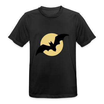 Fliegende Fledermaus Mond - Männer T-Shirt atmungsaktiv - Schwarz - Vorne - AI Model Male 178 light (178cm)