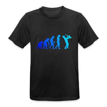 Saxophone Evolution Saxophoniste Sax Men Boys - T-shirt respirant Homme - noir - Devant - AI Model Male 178 light (178cm)