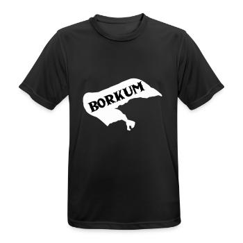 borkum insel - Männer T-Shirt atmungsaktiv - Schwarz - Vorne - AI Model Male 178 light (178cm)