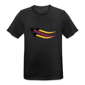 F22 Raptor - T-shirt respirant Homme - noir - Devant - AI Model Male 178 light (178cm)