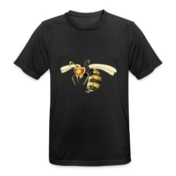 guêpe - T-shirt respirant Homme - noir - Devant - AI Model Male 178 light (178cm)