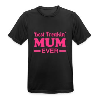Mum - Männer T-Shirt atmungsaktiv - Schwarz - Vorne - AI Model Male 178 light (178cm)