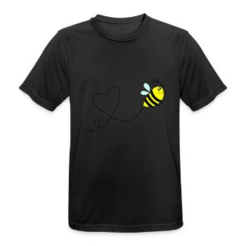 biene comic love 3 - Männer T-Shirt atmungsaktiv - Schwarz - Vorne - AI Model Male 178 light (178cm)