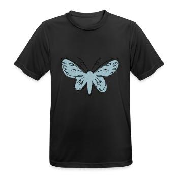 Abstraktes Design Schmetterling - Männer T-Shirt atmungsaktiv - Schwarz - Vorne - AI Model Male 178 light (178cm)