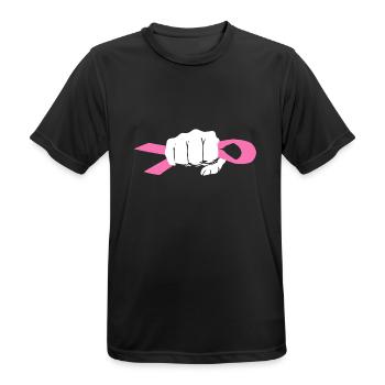 FIGHT CANCER SHIRT - Men's Breathable T-Shirt - black - Front - AI Model Male 178 light (178cm)