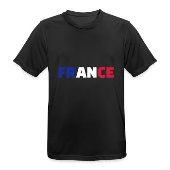 Frankreich - Männer T-Shirt atmungsaktiv - Schwarz - Vorne - AI Model Male 178 light (178cm)