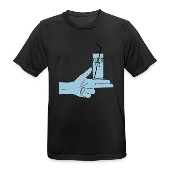 Pistolero Cóctel - Männer T-Shirt atmungsaktiv - Schwarz - Vorne - AI Model Male 178 light (178cm)