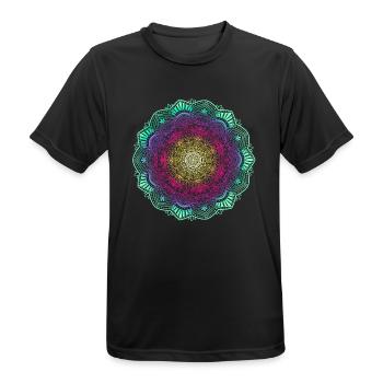 Mandala - Men's Breathable T-Shirt - black - Front - AI Model Male 178 light (178cm)