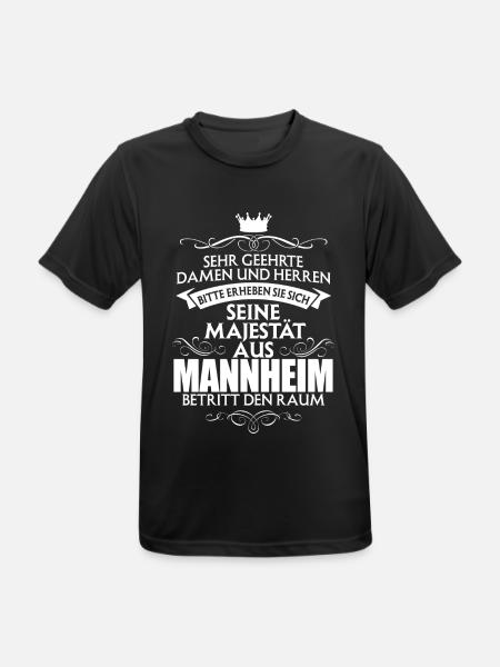 MANNHEIM - Majestät - Männer T-Shirt atmungsaktiv - Schwarz