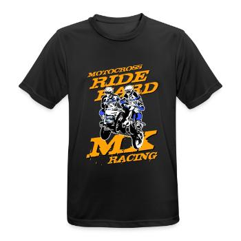 Sidecar Moto Cross - Männer T-Shirt atmungsaktiv - Schwarz - Vorne - AI Model Male 178 light (178cm)