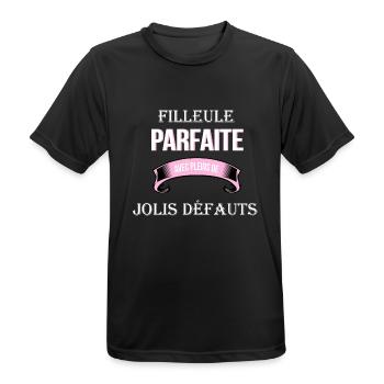 filleule cadeau humour - T-shirt respirant Homme - noir - Devant - AI Model Male 178 light (178cm)